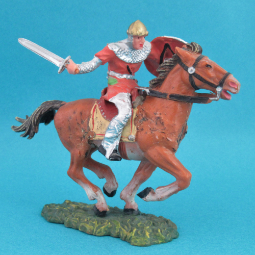8856  Cavalier avec épée, bouclier et cervelière sur cheval 2 (III).